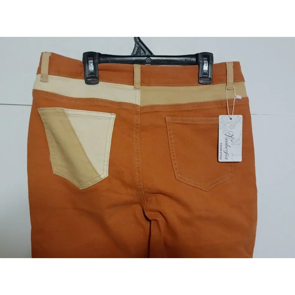 vamberfia Patchwork Stretch Size Large  32X29 jeans - Picture 6 of 7